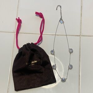 Kate Spade Silver Necklace with Clear Accents